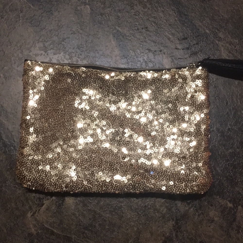 Gold Sequin Ipsy Makeup Bag